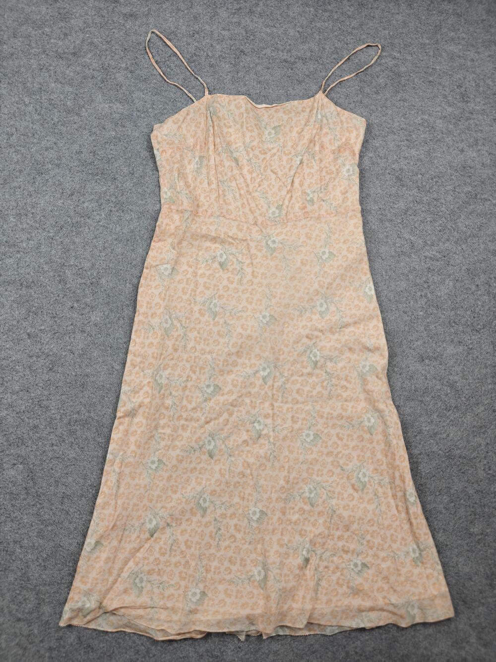 J.CREW Dress Womens 4 Pink Floral Slip Dress Midi Sweetheart Lined 100% Cotton